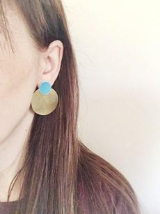 LIS Exclusive Coloured Round Statement Earrings via Lost in Samsara