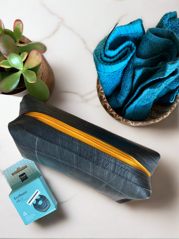 Upcycled Inner Tube Wash Bag from Lost in Samsara