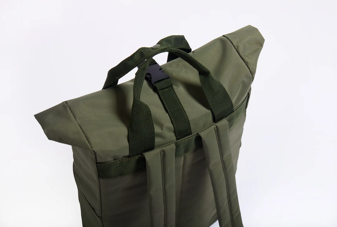 Recycled Twin Handle Roll Top Backpack from Lost in Samsara