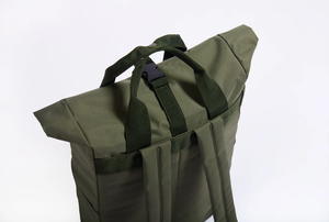 Recycled Twin Handle Roll Top Backpack from Lost in Samsara