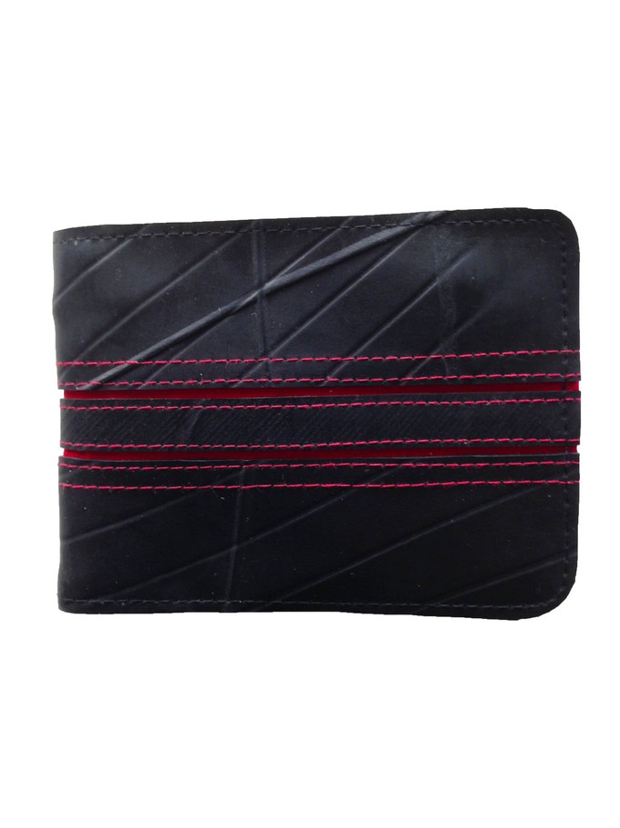 Upcycled Tyre Double Line Wallet from Lost in Samsara