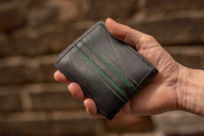 Upcycled Tyre Double Line Wallet from Lost in Samsara