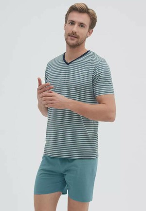 Living crafts heren pyjama set katoen Carl - reef waters from Lotika