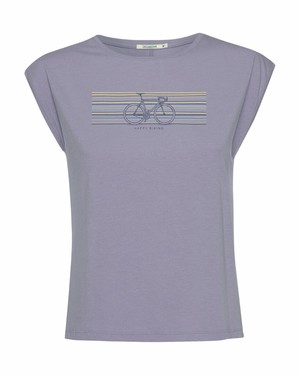 Greenbomb T-shirt dames fiets - lila from Lotika