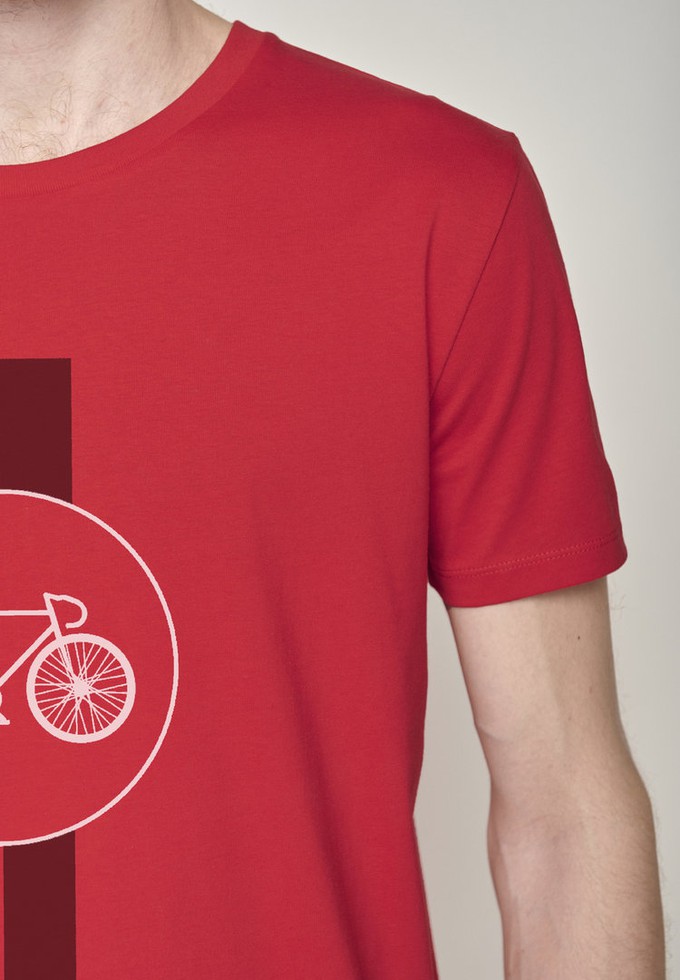 Greenbomb T-shirt - bike highway flame red from Lotika