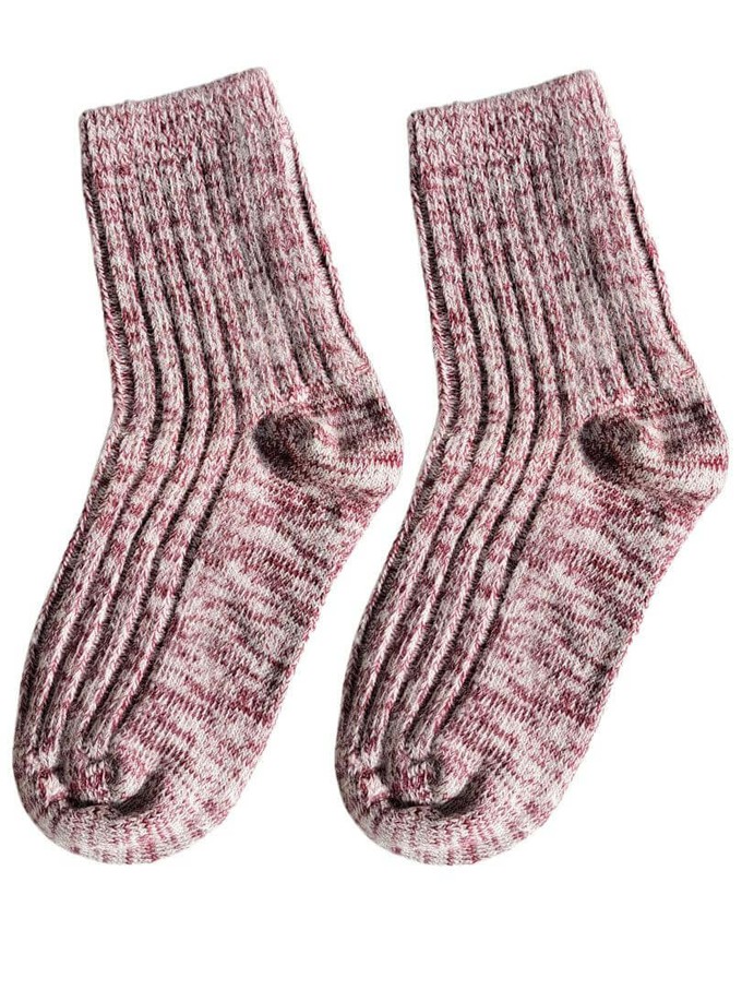 Wollen kindersokken Noors - rood from Lotika