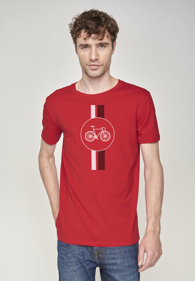 Greenbomb T-shirt - bike highway flame red from Lotika