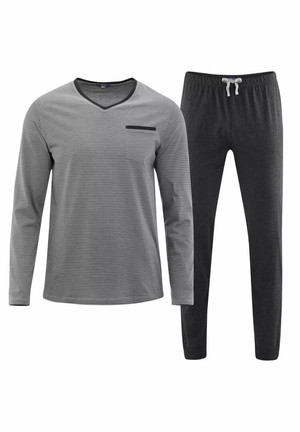 Living crafts heren pyjama set katoen Colin - grijs / anthra from Lotika