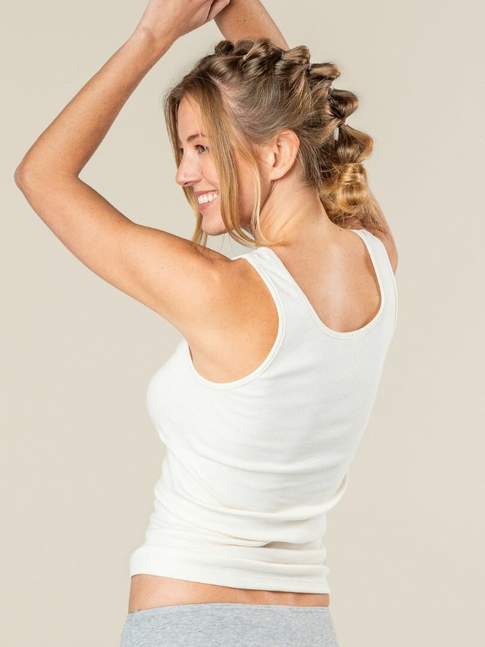 Hemd brede bandjes 100% katoen Janine - naturel wit from Lotika