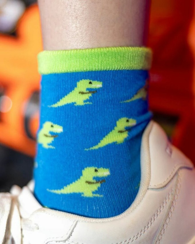 Bamboe kindersokken T-rex junior - blauw from Lotika