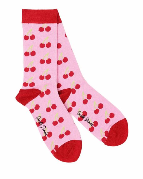 Bamboe sokken dames kersen - roze €11.95