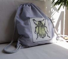yellow beetle canvas backpack via madeclothing