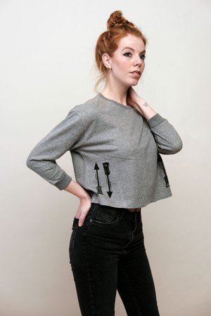 arrows cropped sweatshirt from madeclothing