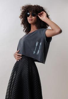 arrows cropped tee-shirt via madeclothing