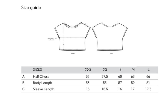 arrows cropped tee-shirt from madeclothing