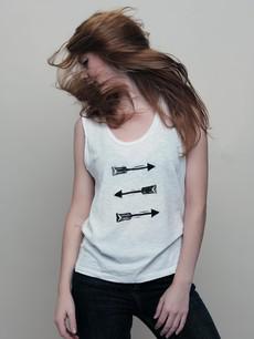 arrows rolled-up sleeveless top via madeclothing