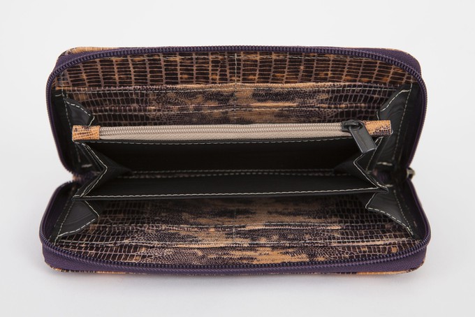 Wallet Snakeprint purple from Marlene Fernandez