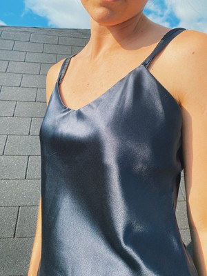 Organic Silk Satin Singlet Top from Māsa Organic