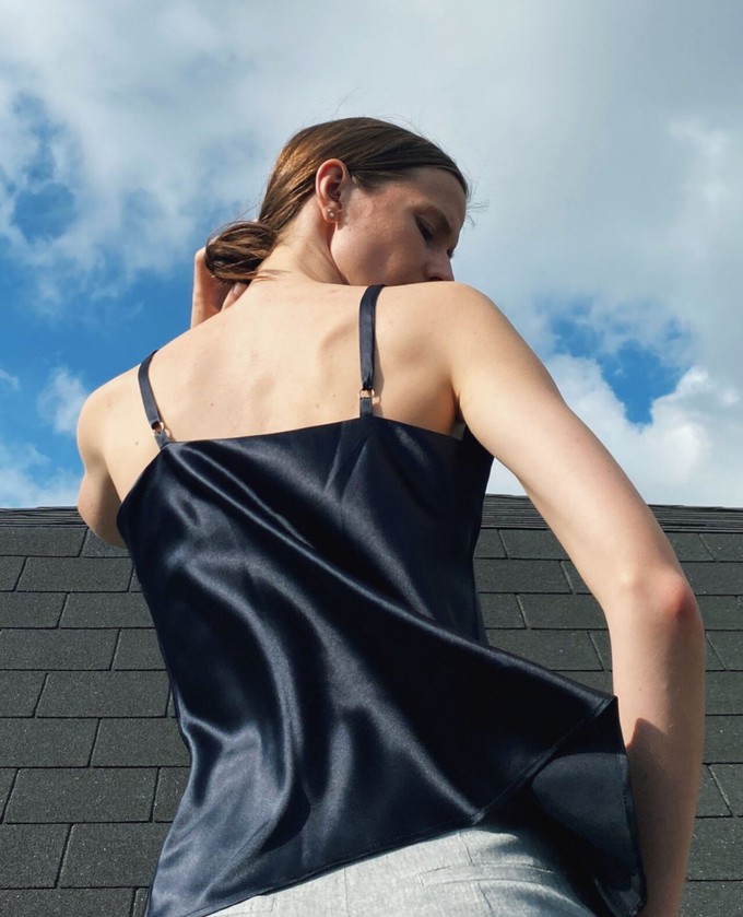 Organic Silk Satin Singlet Top from Māsa Organic