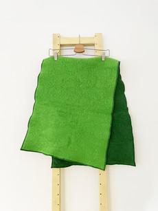 Juicy Green Upcycled Wool Shawl via Masha Maria