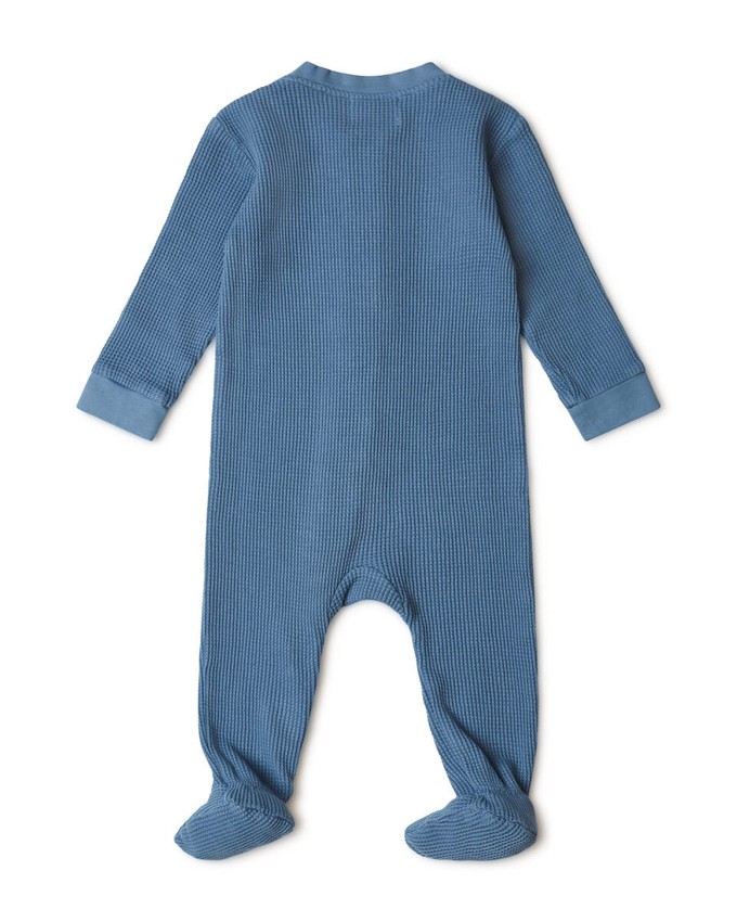 Basic Footed Pajama smoky blue from Matona