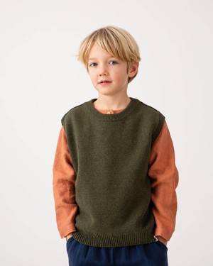 Knit Vest loden green from Matona