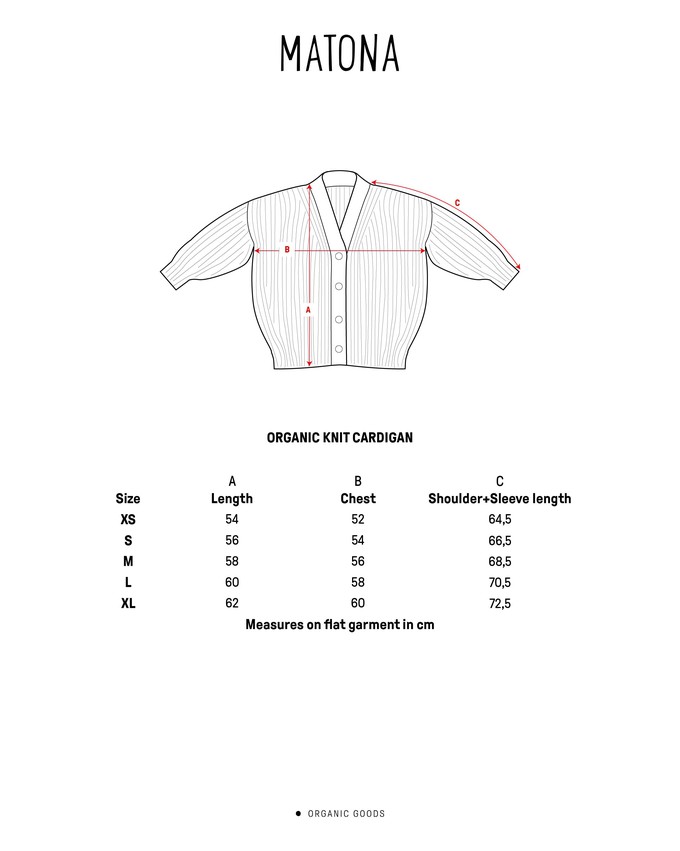 Organic Knit Cardigan salt from Matona