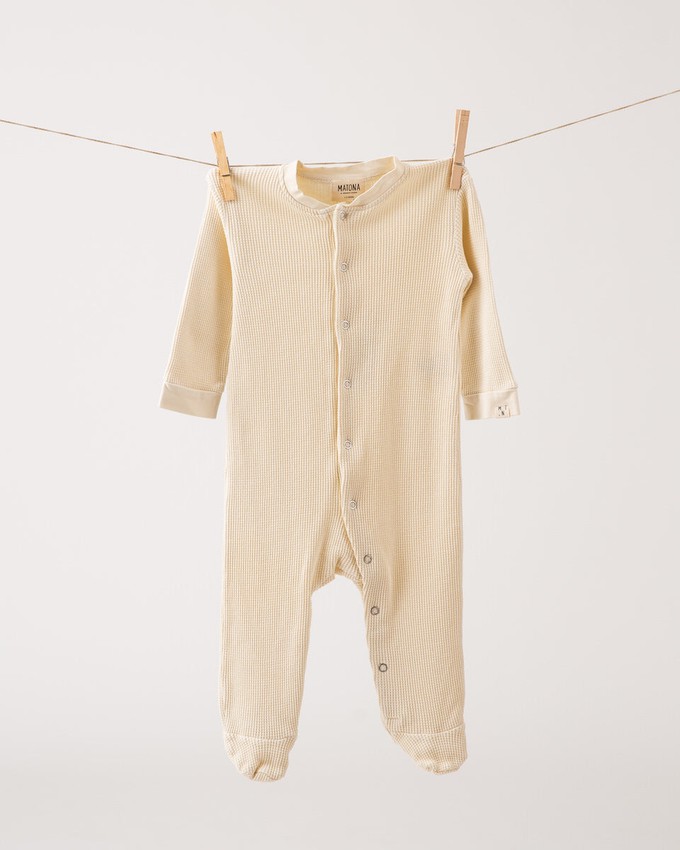 Basic Footed Pajama ecru from Matona