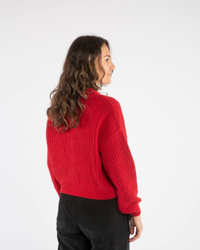 Organic Knit Cardigan poppy from Matona
