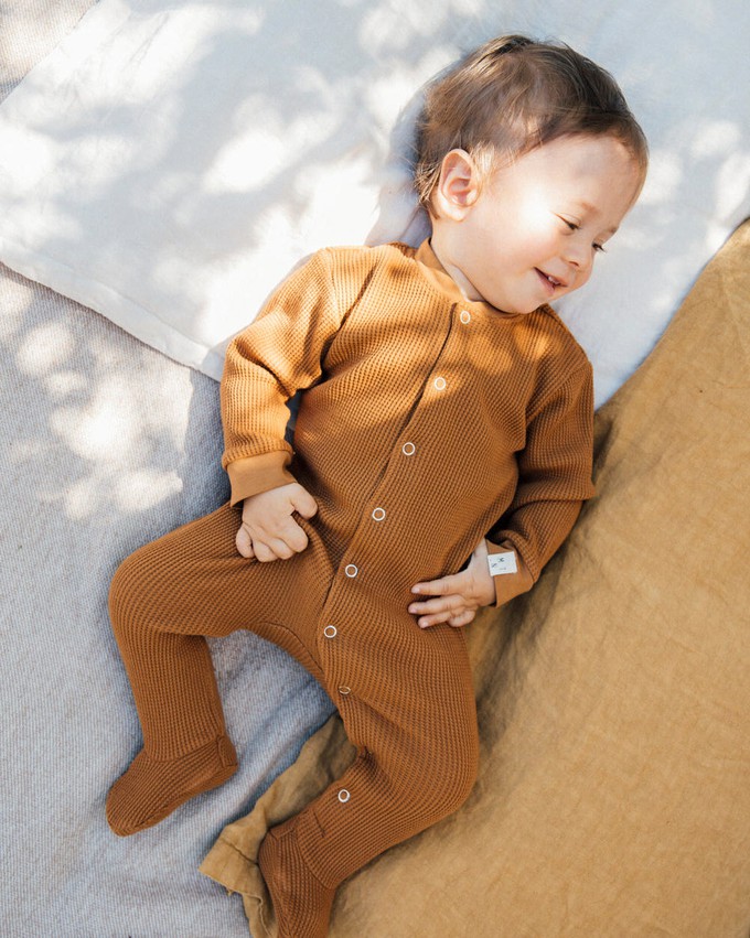 Basic Footed Pajama terracotta from Matona