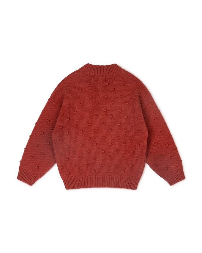 Bobble Sweater Kids oxide red from Matona