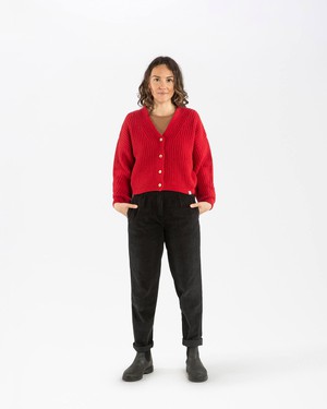 Organic Knit Cardigan poppy from Matona