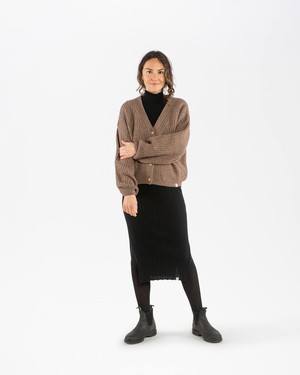 Organic Knit Cardigan sepia from Matona