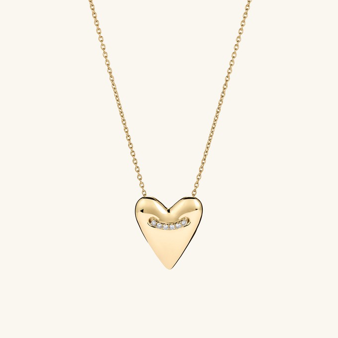 Hollow Out 3d Peach Heart Pendant Necklace, Large Heart Shape Necklace,  Available In Gold, Silver And Rose Gold Colors | SHEIN