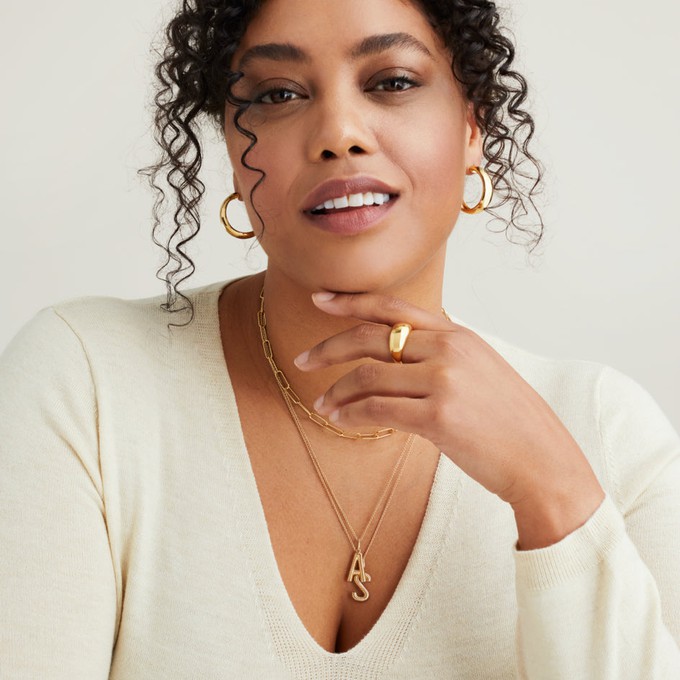 Bold Letter Pendant Necklace from Mejuri
