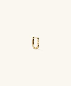 Pleated Huggie U Hoop via Mejuri