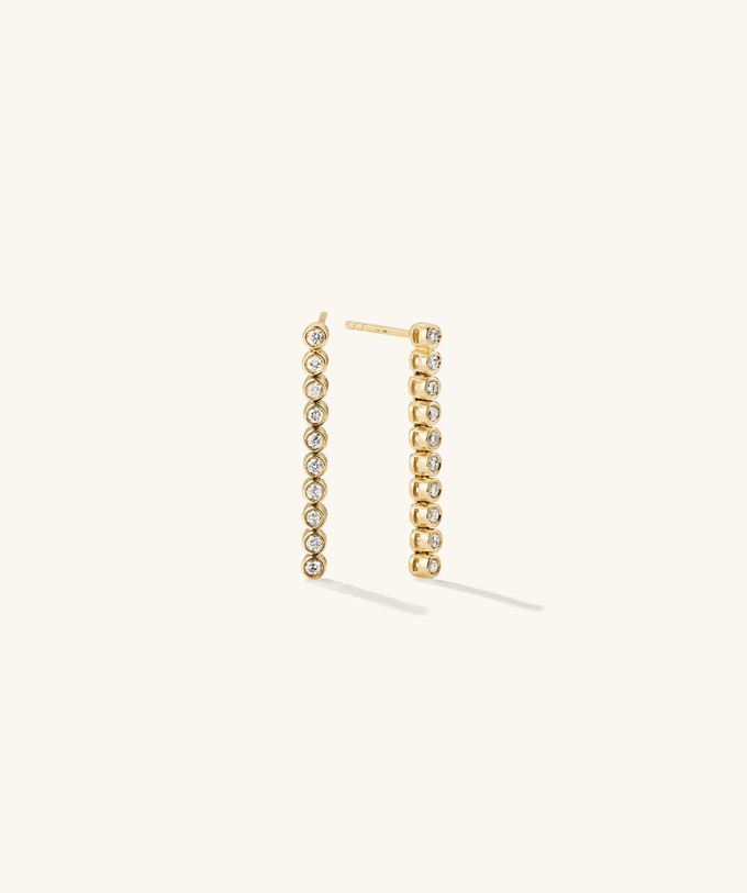 Bezel Lab Grown Diamond Tennis Earrings from Mejuri