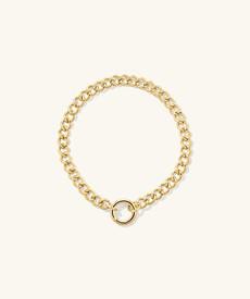 Curb Chain Charm Bracelet via Mejuri