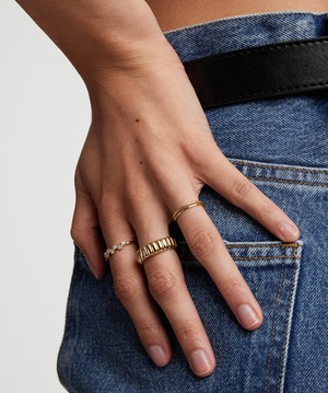Bezel Lab Grown Diamond Zig-Zag Ring from Mejuri