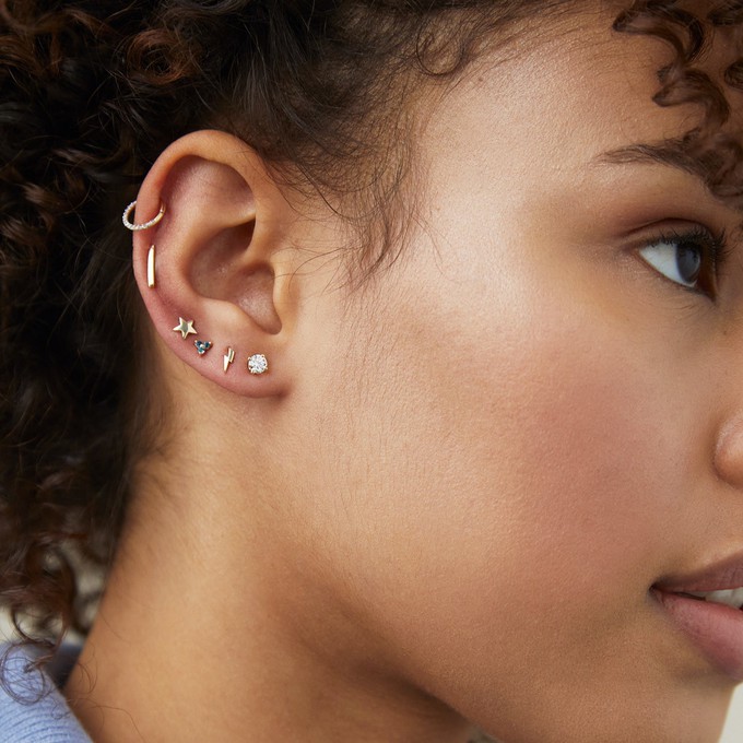 Cartilage PavÃ© Diamond Mini Hoop from Mejuri
