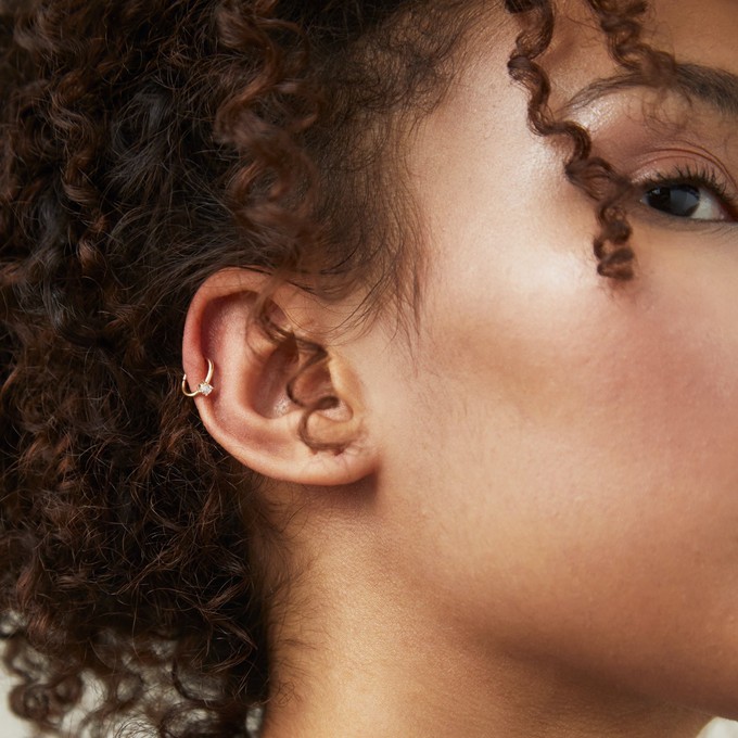 Cartilage Solo Diamond Mini Hoop from Mejuri