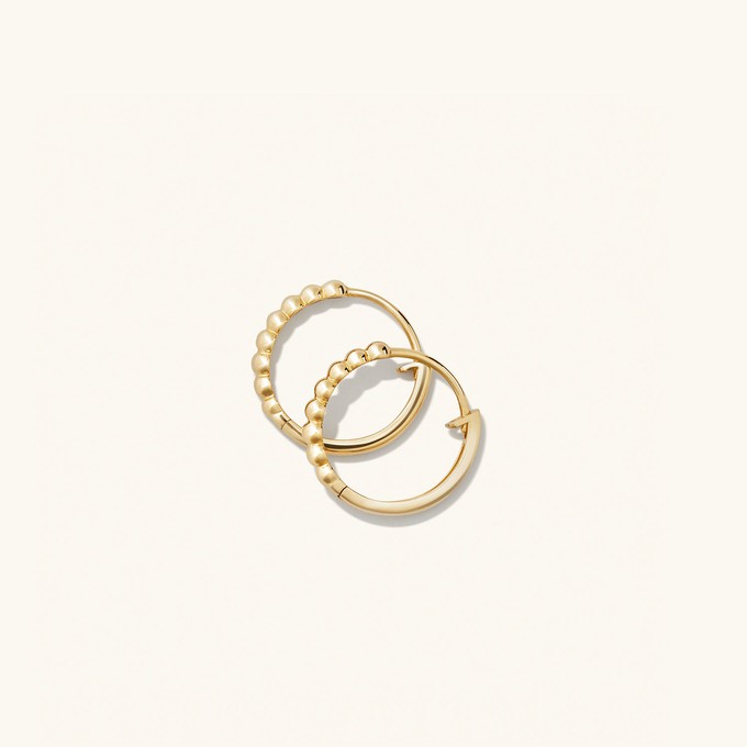 Beaded Small Hoops from Mejuri