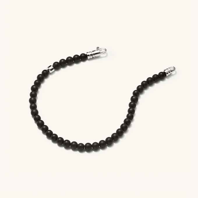 Black Agate Beaded Bracelet from Mejuri