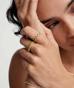 Bezel Lab Grown Diamond Zig-Zag Ring from Mejuri