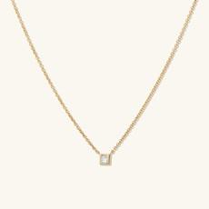 Solo Square Diamond Necklace from Mejuri