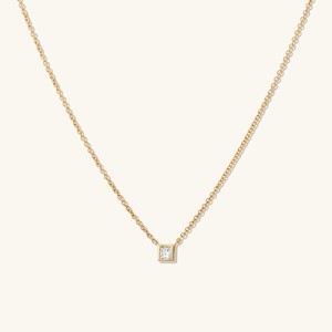 Solo Square Diamond Necklace from Mejuri