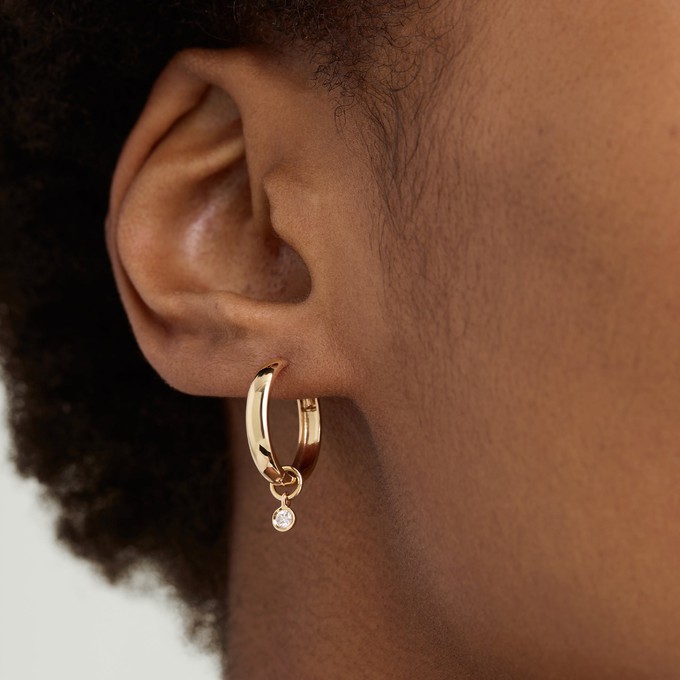 Single Mini Gemstone Hoop Charm from Mejuri