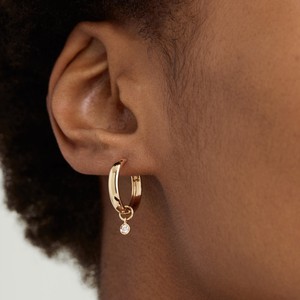 Single Mini Gemstone Hoop Charm from Mejuri