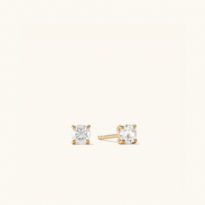 Round Topaz Studs from Mejuri