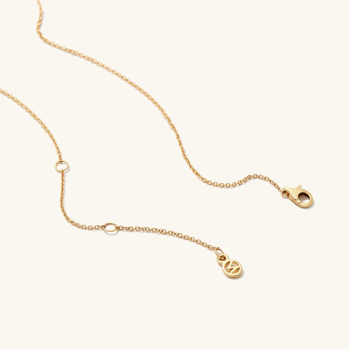 PavÃ© Diamond Wishbone Necklace from Mejuri